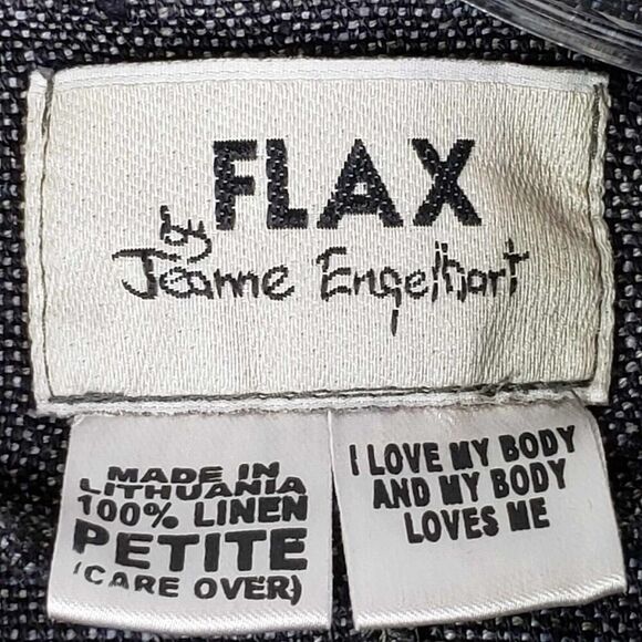 Flax Shirt Linen Oversized Button Up Women’s Petite Jacket Lagenlook Pockets - Picture 5 of 13